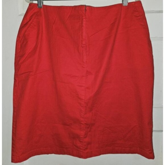 * JEANOLOGY Red Straight Skirt Ladies Size 18 - Picture 1 of 3
